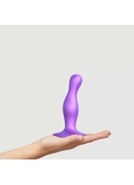 Фиолетовая насадка Strap-On-Me Dildo Plug Curvy size S - Strap-on-me - купить с доставкой в Комсомольске-на-Амуре