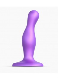 Фиолетовая насадка Strap-On-Me Dildo Plug Curvy size S - Strap-on-me - купить с доставкой в Комсомольске-на-Амуре