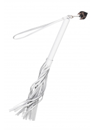 Белая кожаная плеть - 50 см. - Pecado - купить с доставкой в Комсомольске-на-Амуре