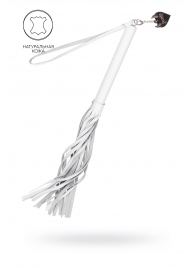 Белая кожаная плеть - 50 см. - Pecado - купить с доставкой в Комсомольске-на-Амуре