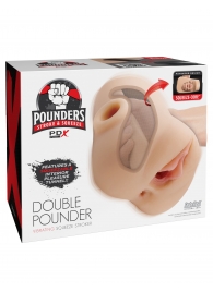 Телесный мастурбатор с вибрацией Double Pounder Vibrating Squeeze Stroker - Pipedream - в Комсомольске-на-Амуре купить с доставкой