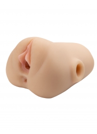 Телесный мастурбатор с вибрацией Double Pounder Vibrating Squeeze Stroker - Pipedream - в Комсомольске-на-Амуре купить с доставкой