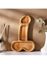 Деревянное блюдо для подачи в форме члена (25 х 16,5 х 1,7 см) - Сима-Ленд - купить с доставкой в Комсомольске-на-Амуре