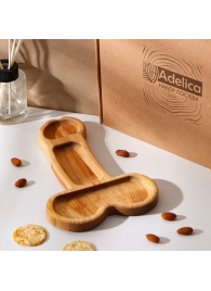 Деревянное блюдо для подачи в форме члена (25 х 16,5 х 1,7 см) - Сима-Ленд - купить с доставкой в Комсомольске-на-Амуре