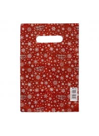 Красный подарочный новогодний пакет с вырубной ручкой (20х30 см) - Сима-Ленд - купить с доставкой в Комсомольске-на-Амуре