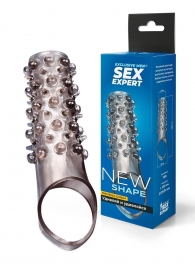 Дымчатая насадка на пенис с шипами и выпуклостями - 12 см. - Sex Expert - в Комсомольске-на-Амуре купить с доставкой