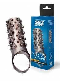 Дымчатая насадка на пенис с шипами и выпуклостями - 12,5 см. - Sex Expert - в Комсомольске-на-Амуре купить с доставкой
