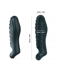 Серая силиконовая насадка на пенис с подхватом Manwan Ryzer - Manwan - в Комсомольске-на-Амуре купить с доставкой