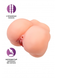 Реалистичный мастурбатор в форме попки с 2 любовными входами - No Name - в Комсомольске-на-Амуре купить с доставкой