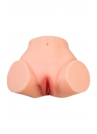 Телесный реалистичный мастурбатор-полуторс с 2 любовными входами - No Name - в Комсомольске-на-Амуре купить с доставкой