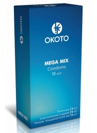 Презервативы OKOTO Mega Mix - 18 шт. - Sitabella - купить с доставкой в Комсомольске-на-Амуре