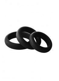 Набор из 3 черных эрекционных колец Smooth Silicone Cockring Pack - Dream Toys - в Комсомольске-на-Амуре купить с доставкой