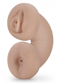 Телесный люминесцентный двусторонний мастурбатор Tasha - Blush Novelties - в Комсомольске-на-Амуре купить с доставкой