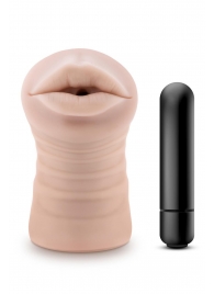Телесный мастурбатор-ротик Nicole Vibrating Masturbator - Blush Novelties - в Комсомольске-на-Амуре купить с доставкой