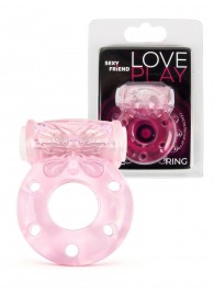 Розовое эрекционное виброкольцо с бабочкой - 1137 - в Комсомольске-на-Амуре купить с доставкой