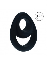 Черное эрекционное кольцо Double Ergo Silicone Cockring - Shots Media BV - в Комсомольске-на-Амуре купить с доставкой