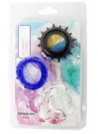 Набор из 3 эрекционных колец разного цвета и рельефа - Boys of Toys - в Комсомольске-на-Амуре купить с доставкой