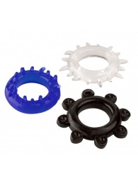 Набор из 3 эрекционных колец разного цвета и рельефа - Boys of Toys - в Комсомольске-на-Амуре купить с доставкой