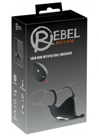 Черная вибронасадка для эрекции и стимуляции мошонки Cock ring with RC ball massager - Orion - в Комсомольске-на-Амуре купить с доставкой