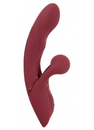 Малиновый вибратор-кролик с функцией постукивания 2 Function Rabbit Vibrator - 22,3 см. - Orion