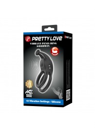 Черное перезаряжаемое виброкольцо Goodwin - Baile - в Комсомольске-на-Амуре купить с доставкой