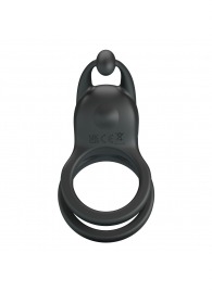 Черное перезаряжаемое виброкольцо Goodwin - Baile - в Комсомольске-на-Амуре купить с доставкой