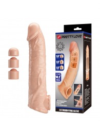 Телесный фаллоудлинитель с подхватом мошонки Silas - 26 см. - Baile - в Комсомольске-на-Амуре купить с доставкой