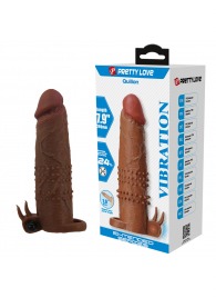 Коричневая насадка на пенис Quillon - 20 см. - Baile - в Комсомольске-на-Амуре купить с доставкой