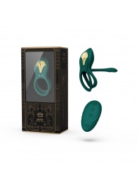 Зеленое эрекционное виброкольцо Bayek с пультом ДУ - Zalo - в Комсомольске-на-Амуре купить с доставкой