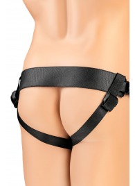 Телесный фаллопротез на черных ремнях Conall - 15 см. - ToyFa - купить с доставкой в Комсомольске-на-Амуре