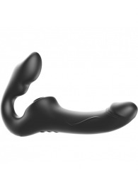 Черный безремневой страпон с 3 моторами - Ibiza - купить с доставкой в Комсомольске-на-Амуре