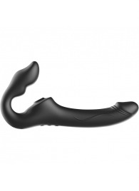 Черный безремневой страпон с 3 моторами - Ibiza - купить с доставкой в Комсомольске-на-Амуре