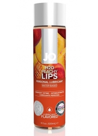 Лубрикант на водной основе с ароматом персика JO Flavored Peachy Lips - 120 мл. - System JO - купить с доставкой в Комсомольске-на-Амуре