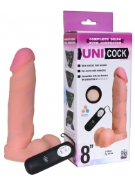 Фаллическая насадка Харнесс UNICOCK 8  с вибрацией - 20 см. - LOVETOY (А-Полимер) - купить с доставкой в Комсомольске-на-Амуре