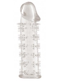 Гелевая прозрачная насадка с шипами - 12 см. - Toyfa Basic - в Комсомольске-на-Амуре купить с доставкой