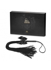 Чёрная плётка Lilly Whip Bijoux - Bijoux Indiscrets - купить с доставкой в Комсомольске-на-Амуре