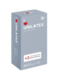 Презервативы с точками Unilatex Dotted - 12 шт. + 3 шт. в подарок - Unilatex - купить с доставкой в Комсомольске-на-Амуре