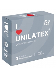 Презервативы с рёбрами Unilatex Ribbed - 3 шт. - Unilatex - купить с доставкой в Комсомольске-на-Амуре