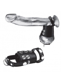 Кольцо на член и мошонку Cock Ring With 2  Ball Stretcher And Optional Weight Ring - BlueLine - в Комсомольске-на-Амуре купить с доставкой