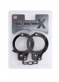 Чёрные наручники из листового металла BONDX METAL CUFFS BLACK - Dream Toys - купить с доставкой в Комсомольске-на-Амуре