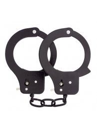 Чёрные наручники из листового металла BONDX METAL CUFFS BLACK - Dream Toys - купить с доставкой в Комсомольске-на-Амуре