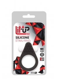 Чёрное эрекционное кольцо LIT-UP SILICONE STIMU RING 1 BLACK - Dream Toys - в Комсомольске-на-Амуре купить с доставкой