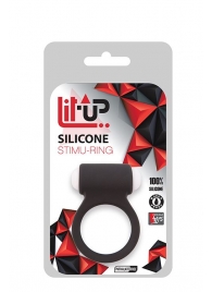 Чёрное эрекционное виброкольцо LIT-UP SILICONE STIMU RING 3 BLACK - Dream Toys - в Комсомольске-на-Амуре купить с доставкой