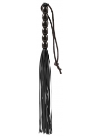 Чёрная мини-плеть из резины Rubber Mini Whip - 22 см. - Blush Novelties - купить с доставкой в Комсомольске-на-Амуре