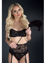 Стек с большим чёрным пером Large Feather Tickler - 65 см. - Blush Novelties - купить с доставкой в Комсомольске-на-Амуре