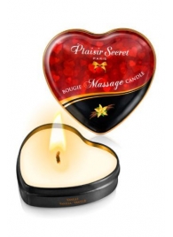 Массажная свеча с ароматом ванили Bougie Massage Candle - 35 мл. - Plaisir Secret - купить с доставкой в Комсомольске-на-Амуре