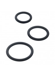 Набор из 3 чёрных эрекционных колец - ToyFa - в Комсомольске-на-Амуре купить с доставкой