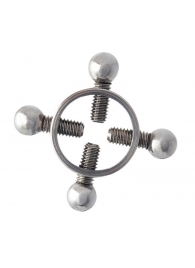 Серебристые зажимы для сосков на винтах - ToyFa - купить с доставкой в Комсомольске-на-Амуре