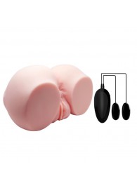 Телесный мастурбатор с двумя любовными тоннелями и вибрацией - Baile - в Комсомольске-на-Амуре купить с доставкой
