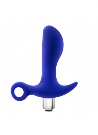 Синий стимулятор простаты с ручкой-кольцом Performance Prostimulator 02 - Blush Novelties - в Комсомольске-на-Амуре купить с доставкой